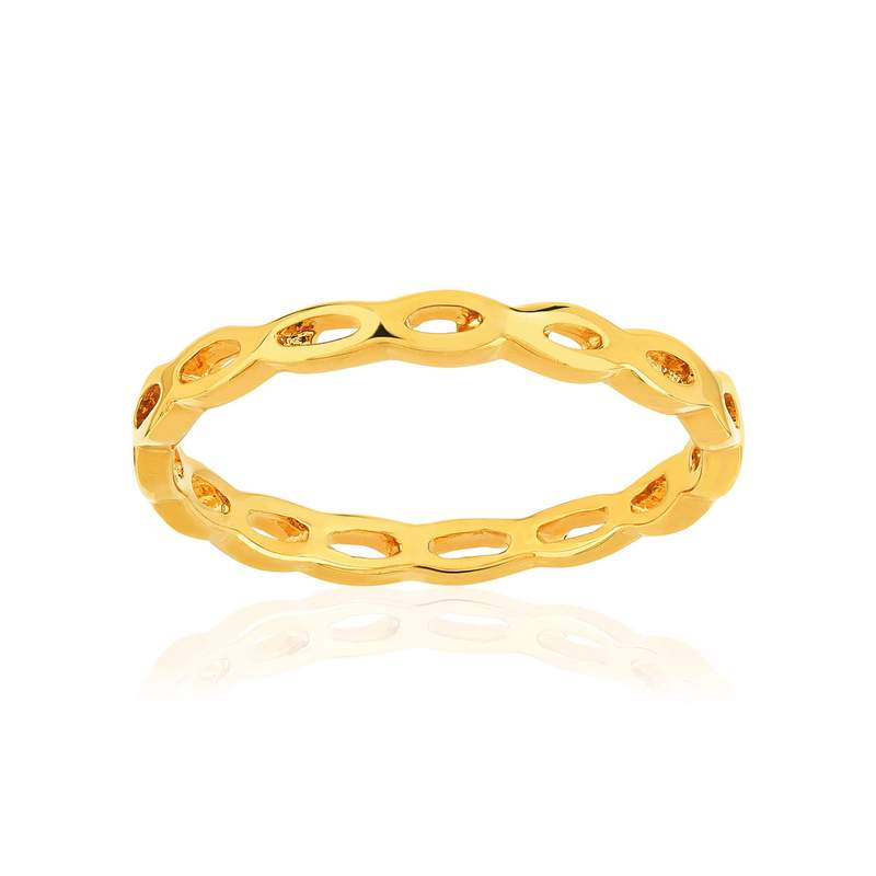 Bague plaqué or jaune - vue 1