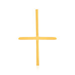 Bague plaqué or jaune, motif barre - vue 3