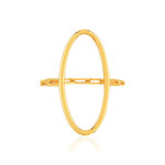 Bague plaqué or jaune, motif ovale style chaînage - vue 3
