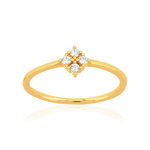 Bague plaqué or jaune zirconias - vue 1