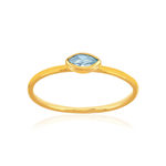 Bague plaqué or jaune pierre imitation - vue 1