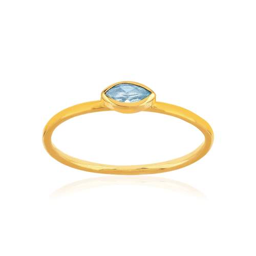 Yellow gold-plated imitation stone ring