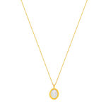 Collier acier jaune nacre 46 cm - vue 2