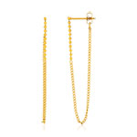 Boucles d'oreilles acier jaune - vue 1