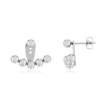 Boucles d'oreilles contours acier - vue 1