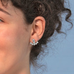 Boucles d'oreilles contours acier - vue porté 2