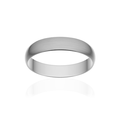 Alliance platine 950 brossé ruban 4 mm - vue 1