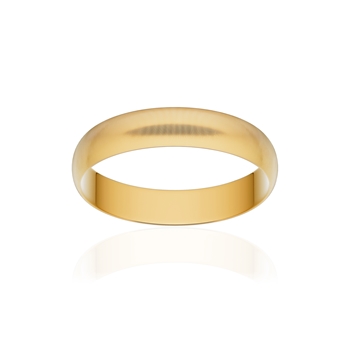 Alliance or 750 jaune mat ruban 4mm