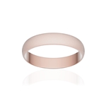 Alliance or 750 rose sablé ruban 4mm - vue 1