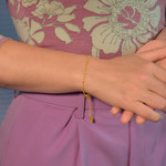 Bracelet acier jaune 21 cm - vue porté 2