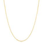 Collier acier jaune longueur réglable 40 à 45 cm - vue 2