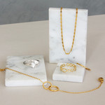 Collier acier jaune longueur réglable 40 à 45 cm - vue D1