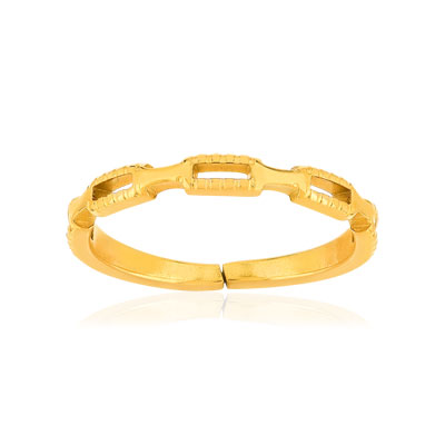 Bague acier jaune
