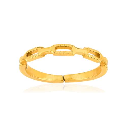 Bague acier jaune