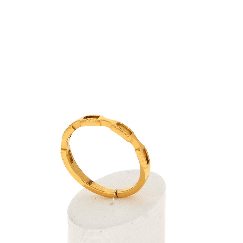 Bague acier jaune - vue 3