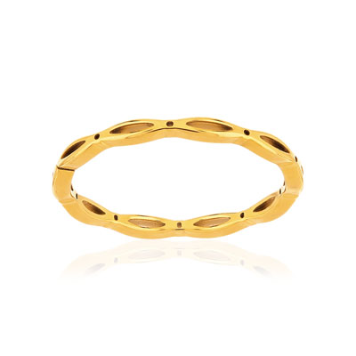 Bague acier jaune