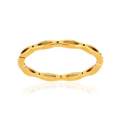 Bague acier jaune