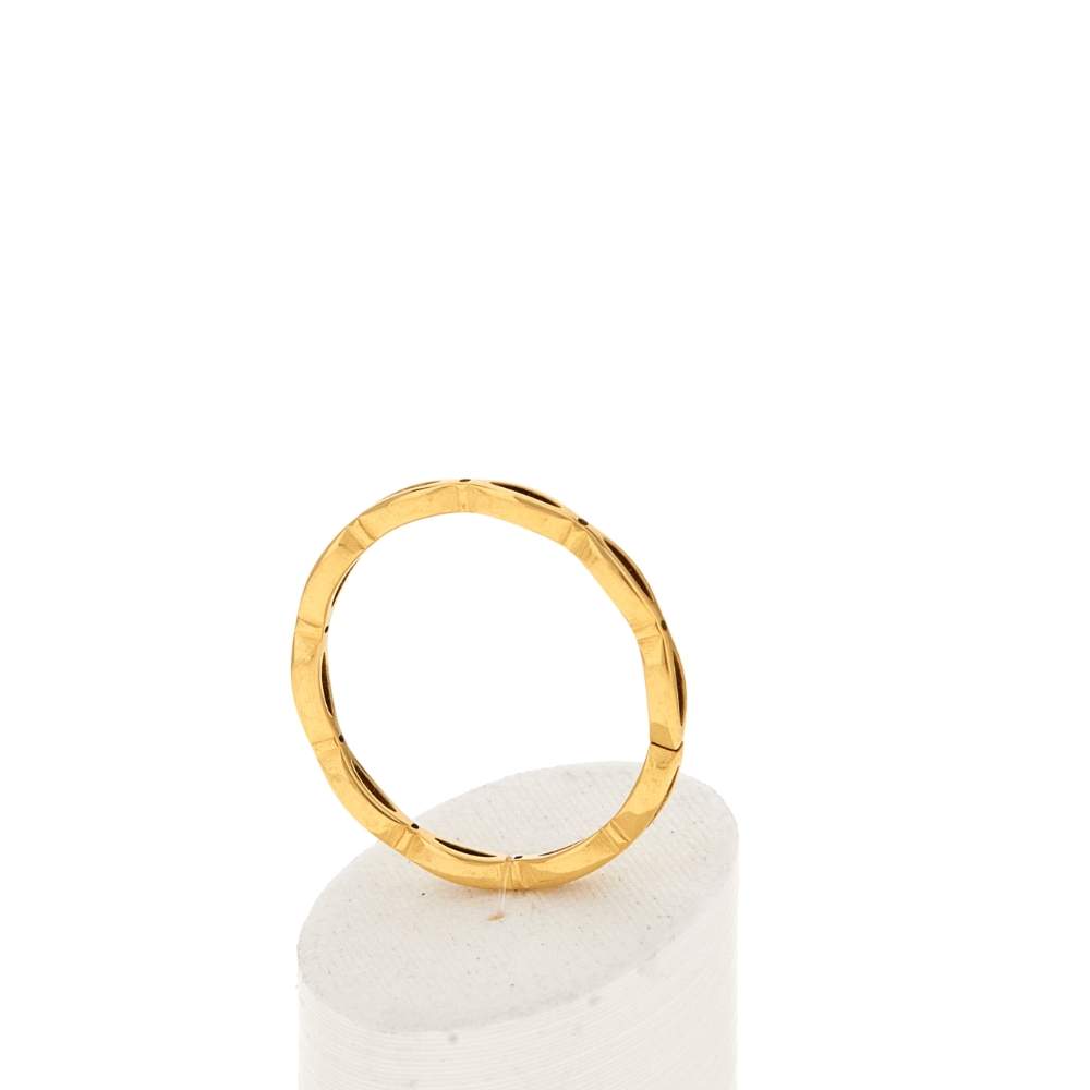 Bague acier jaune - vue 3