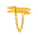 Bague acier jaune - vue 3