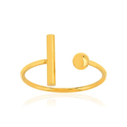 Bague acier jaune