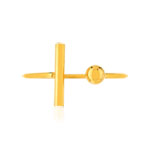 Bague acier jaune - vue 3