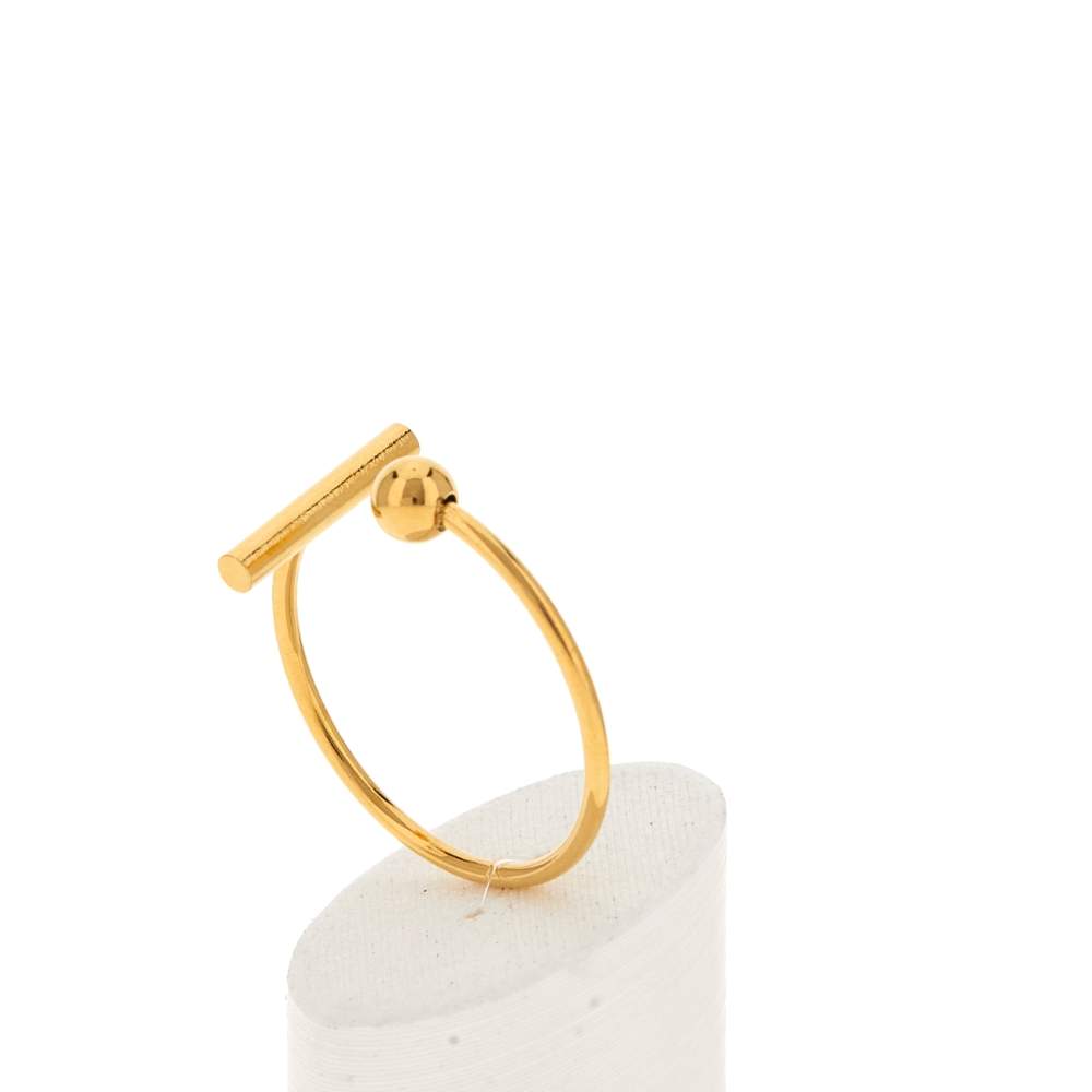 Bague acier jaune - vue 4