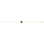 Armband goud 750 geel, rechthoekige malachiet 18.5 cm - zicht 2