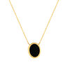 Collier or 750 jaune onyx ovale 45 cm - vue V1