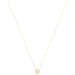 Collier or 750 jaune nacre blanche ronde 45 cm - vue 2