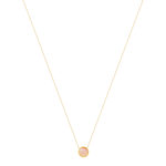 Collier or 750 jaune nacre rose ronde 45 cm - vue 2