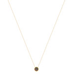 Collier or 750 jaune nacre grise ronde 45 cm - vue 2