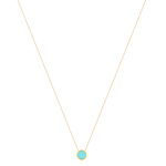 Collier or 750 jaune amazonite ronde 45 cm - vue 2