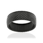 Bague acier noir - vue 1