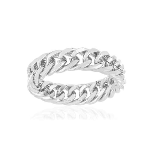 Bague acier gris