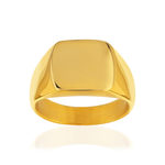 Chevalière acier jaune - vue 1