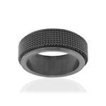 Bague tournante acier noir - vue 1