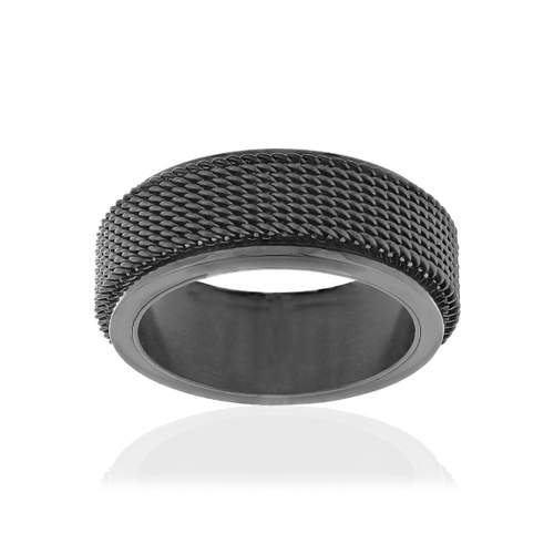 Bague tournante acier noir