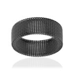 Bague souple acier noir - vue 1