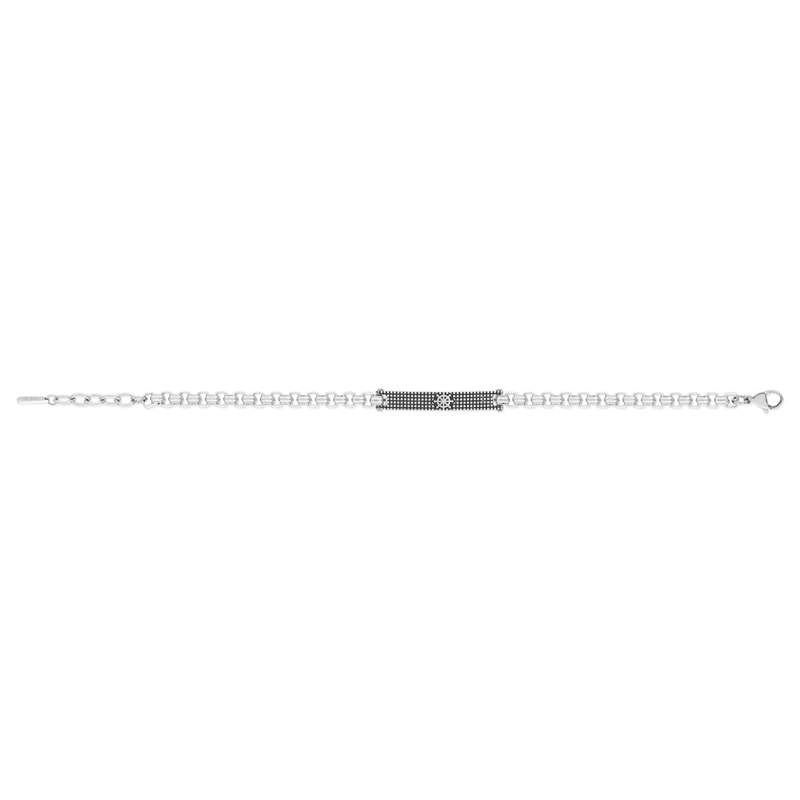 Bracelet acier gris ancre 22 cm - vue 2