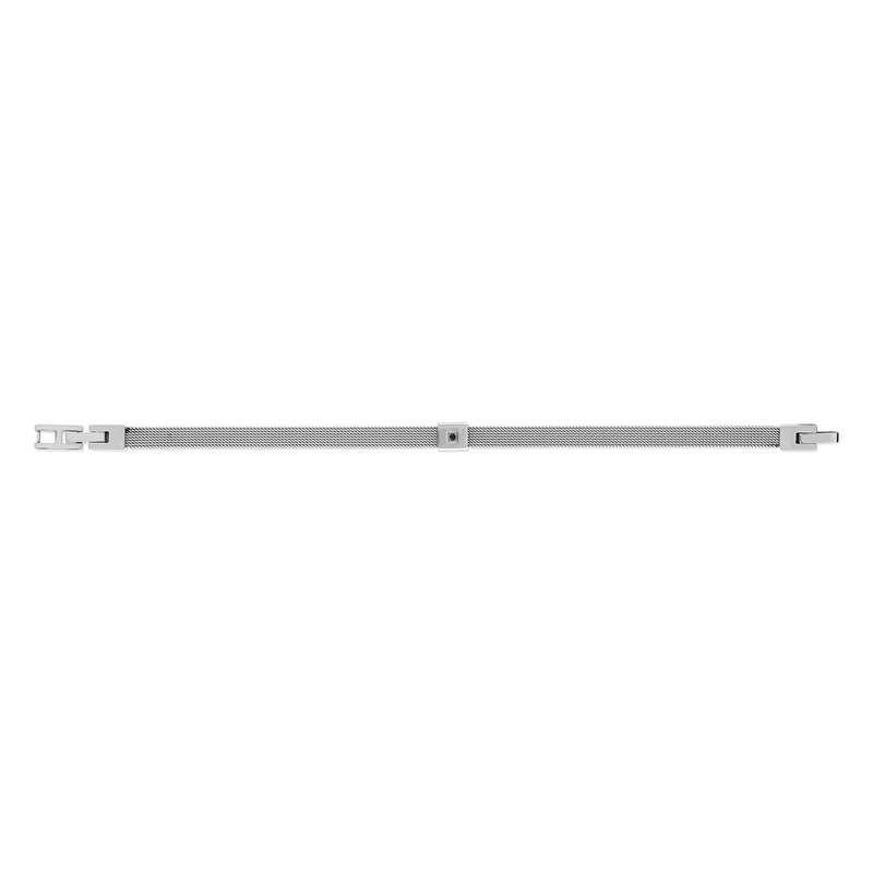 Bracelet acier zirconia noir 21 cm - vue 2