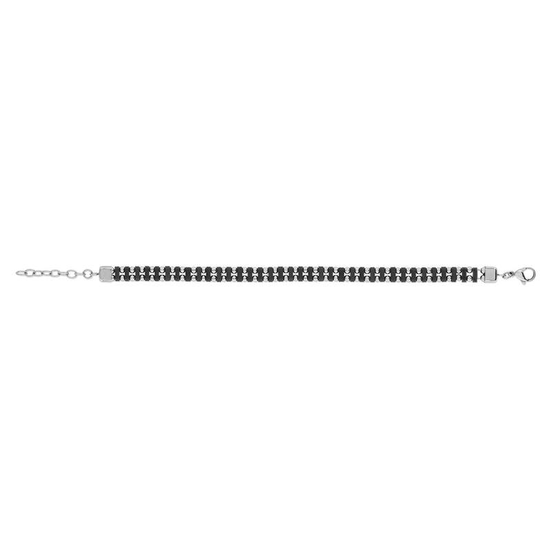 Bracelet acier bicolore 22 cm - vue 2