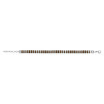 22 cm tweekleurig bruin stalen armband - bekijk 2