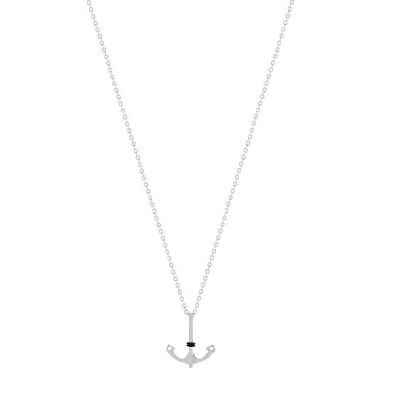 Collier acier ancre 55cm - vue 2