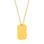 Collier acier doré jaune 55 cm - vue 1