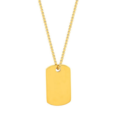 Collier acier doré jaune 55 cm