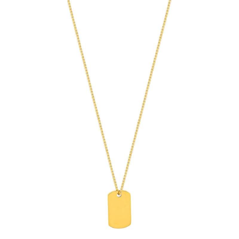 Collier acier doré jaune 55 cm - vue 2