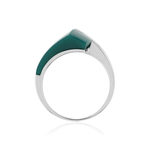 Bague argent 925 agate verte - vue 2