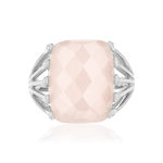 Bague argent 925 quartz rose - vue 3