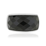 Bague argent 925 agate noire - vue 3
