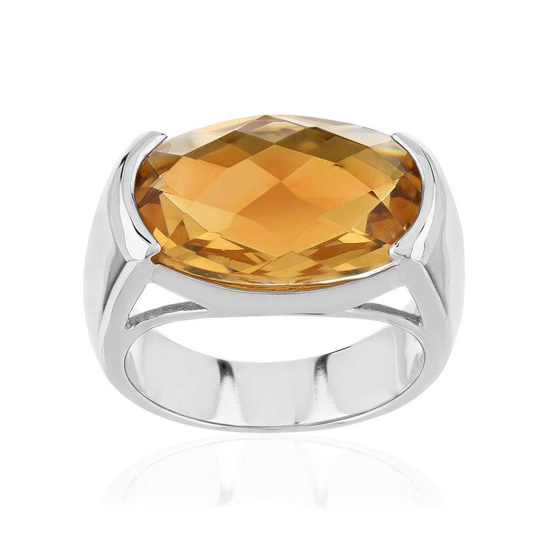 Ring van 925 zilver met synthetische steen - afbeelding 1